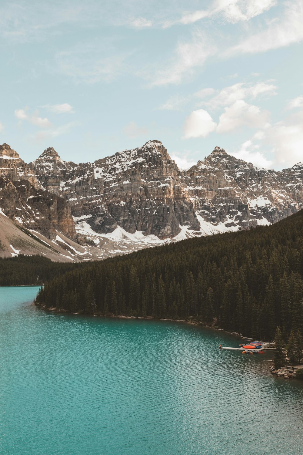 body of water and mountain