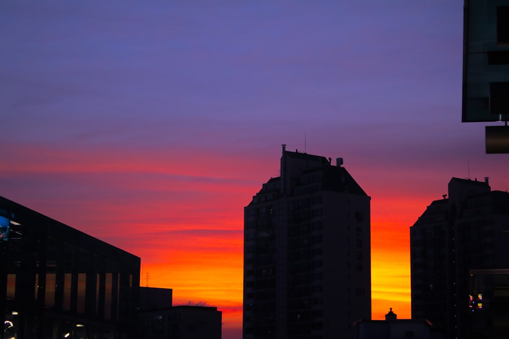 silhouette photo of building