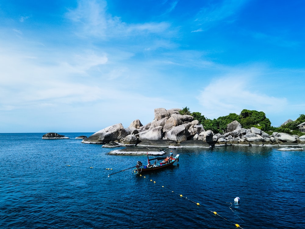 boat near island