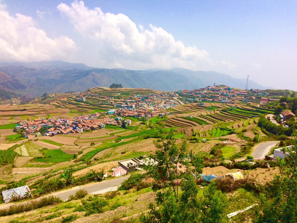 aerial photography of vast land with houses during daytime