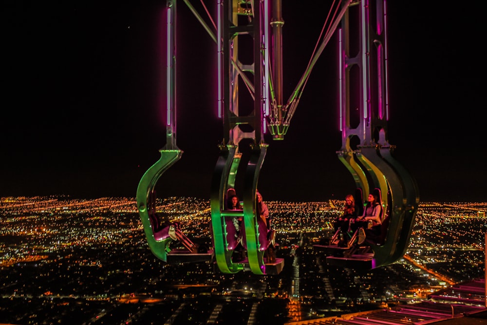 amusement ride at night