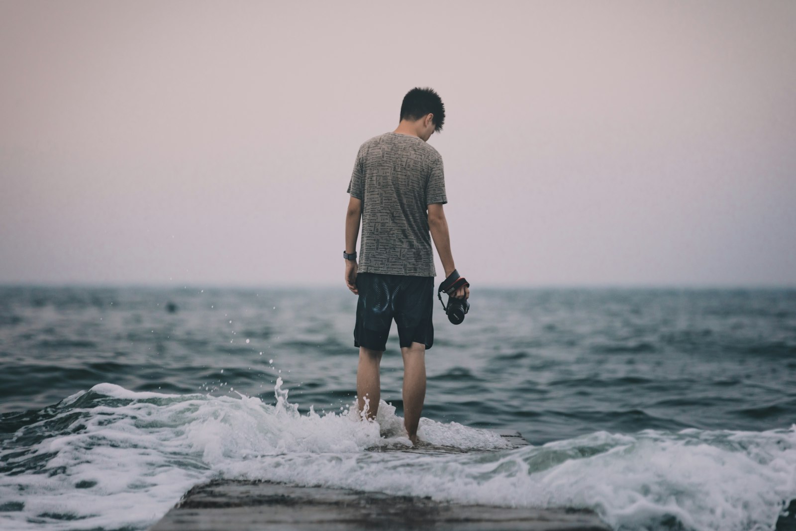 Canon EOS 5DS R + Canon EF 70-200mm F2.8L IS II USM sample photo. Man in seashore photography