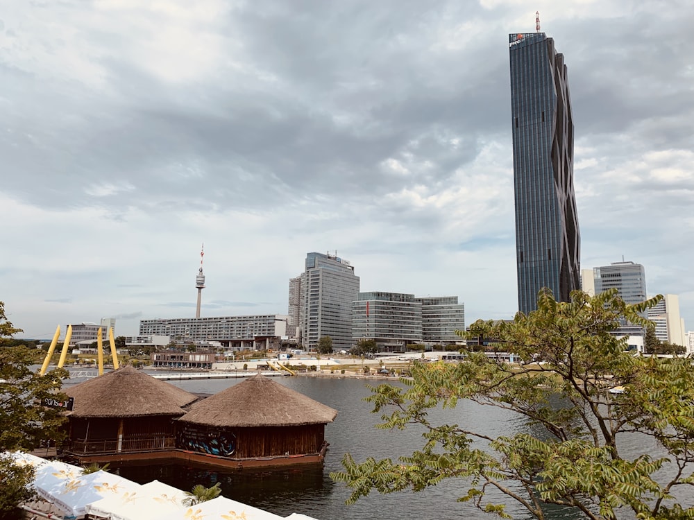 buildings near river