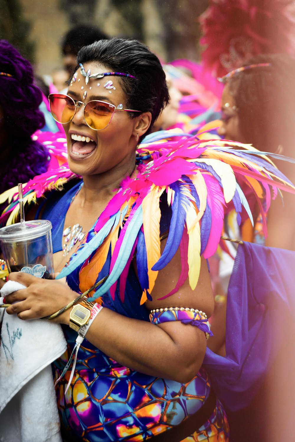 woman wearing brown-lens sunglasses