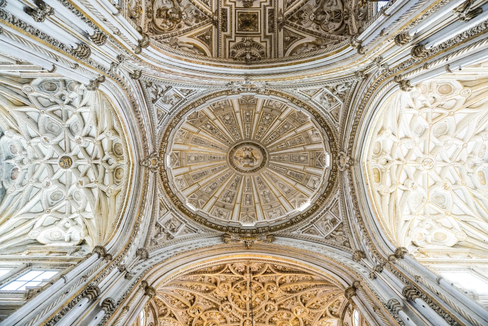 white painted ceiling