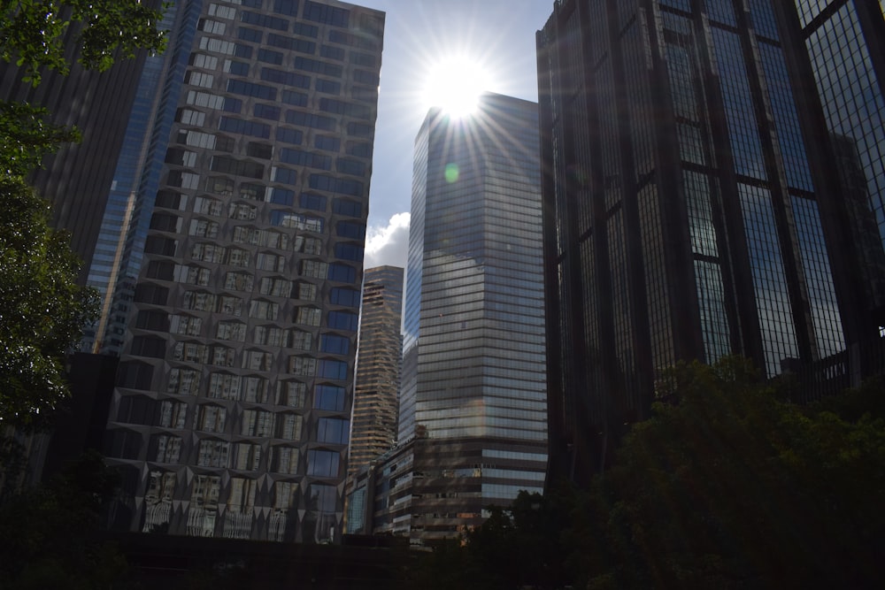 high-rise buildings under blue sky