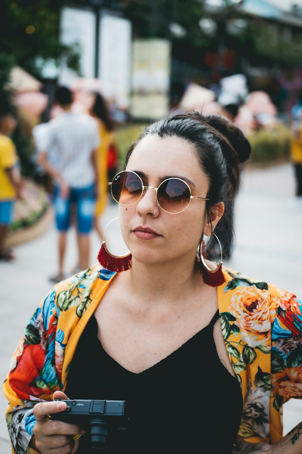 woman wearing sunglasses