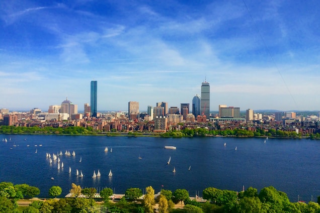 body of water near cityscape at daytime