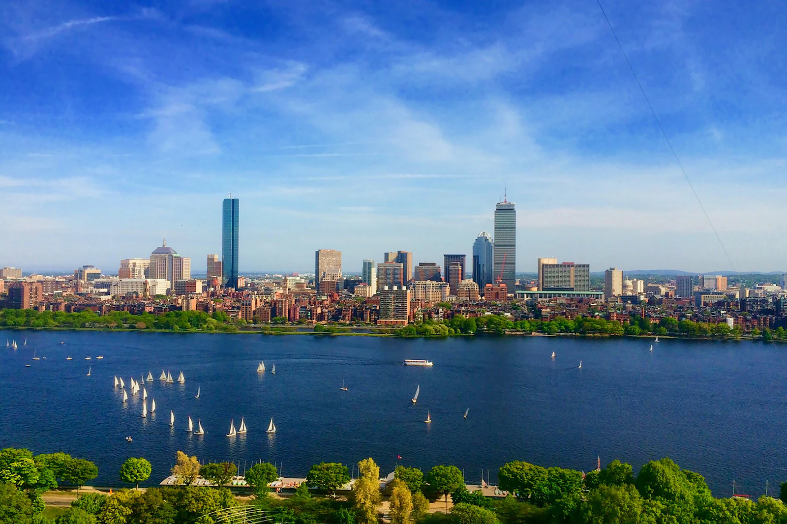 Boston, Massachusetts along the water