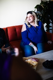 woman sitting on chair