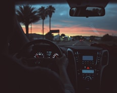 person driving car