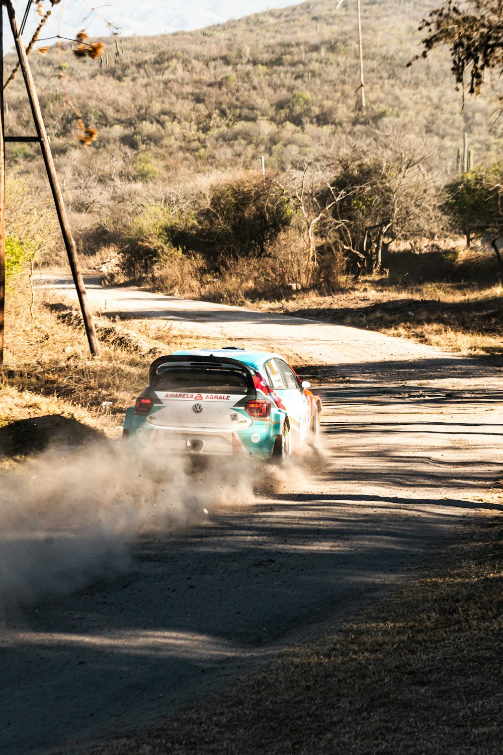 gray hatchback on road