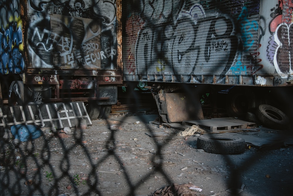 graffiti on trucks