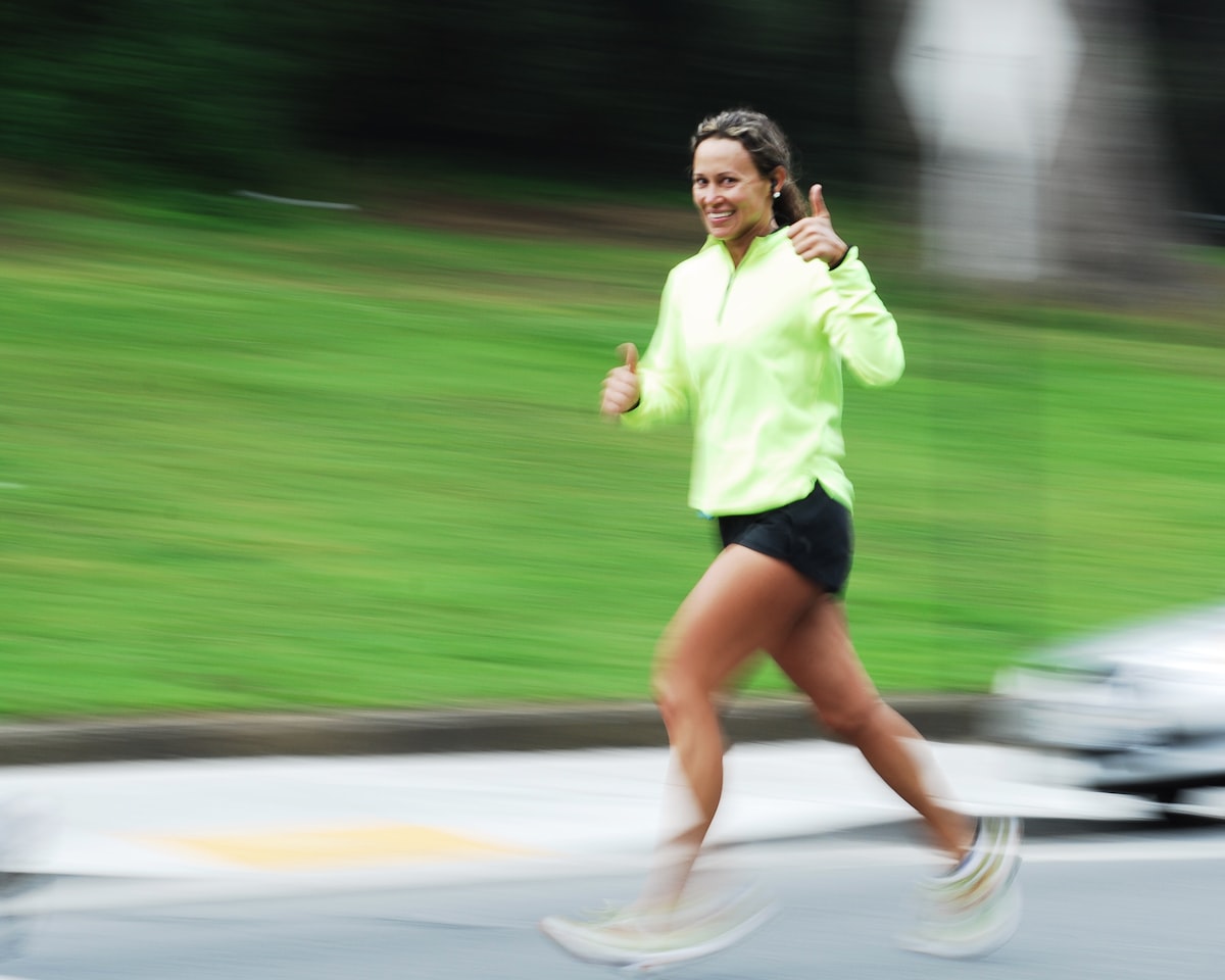 Woman running outdoors - the active training experience Garmin excels at