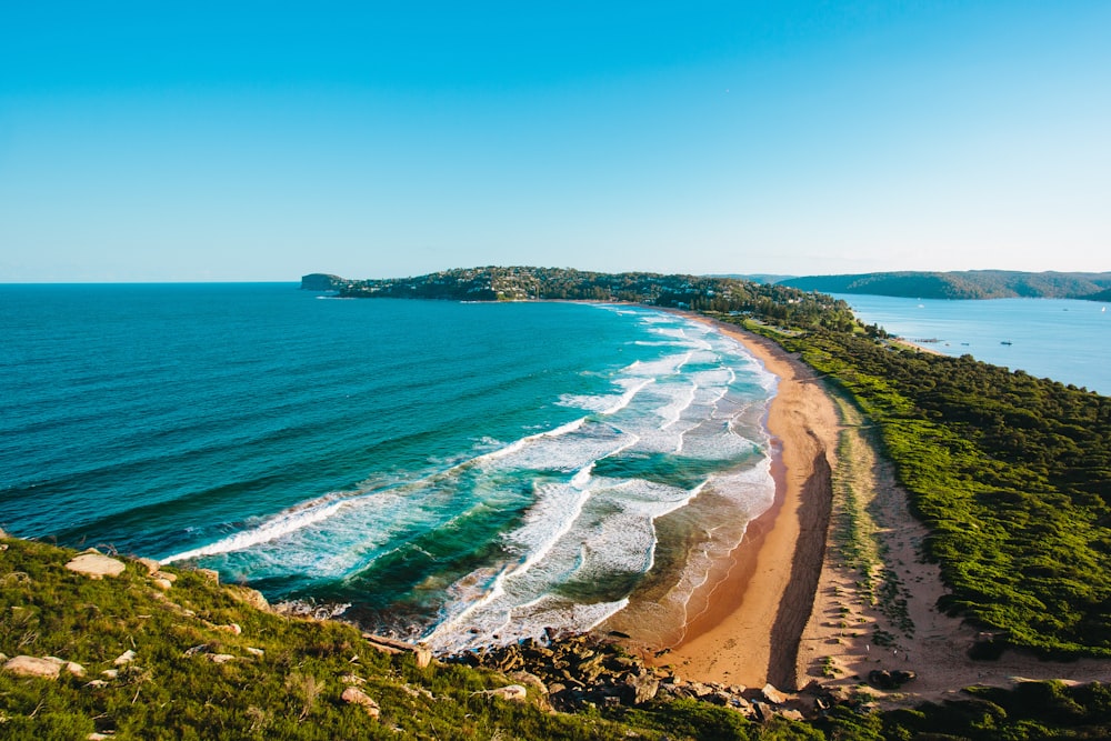 aerial photo of sea