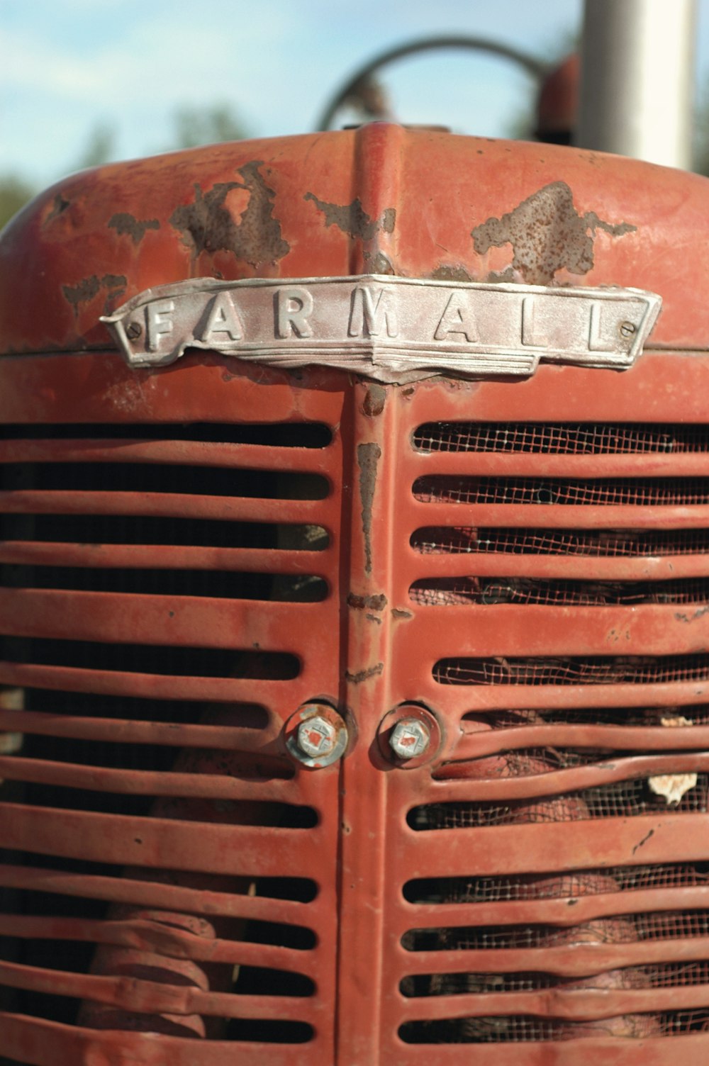red Farmall engine