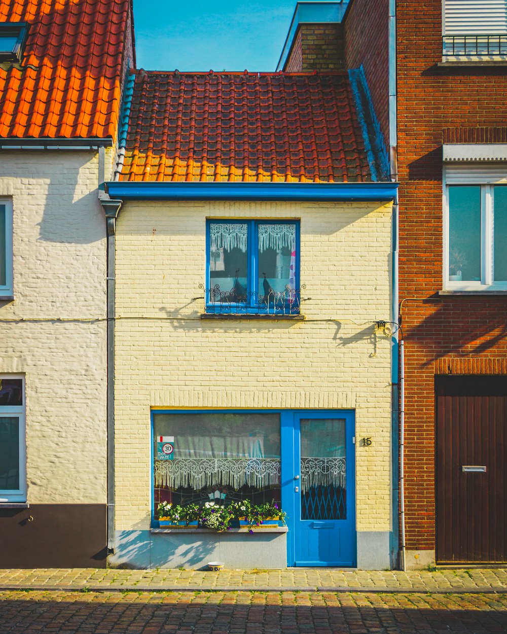 yellow and brown concrete houses