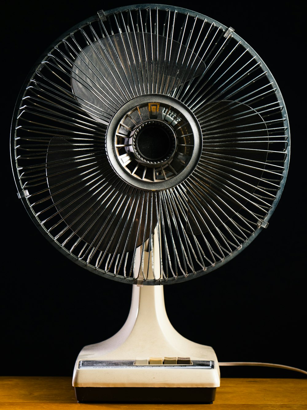 white desk fan