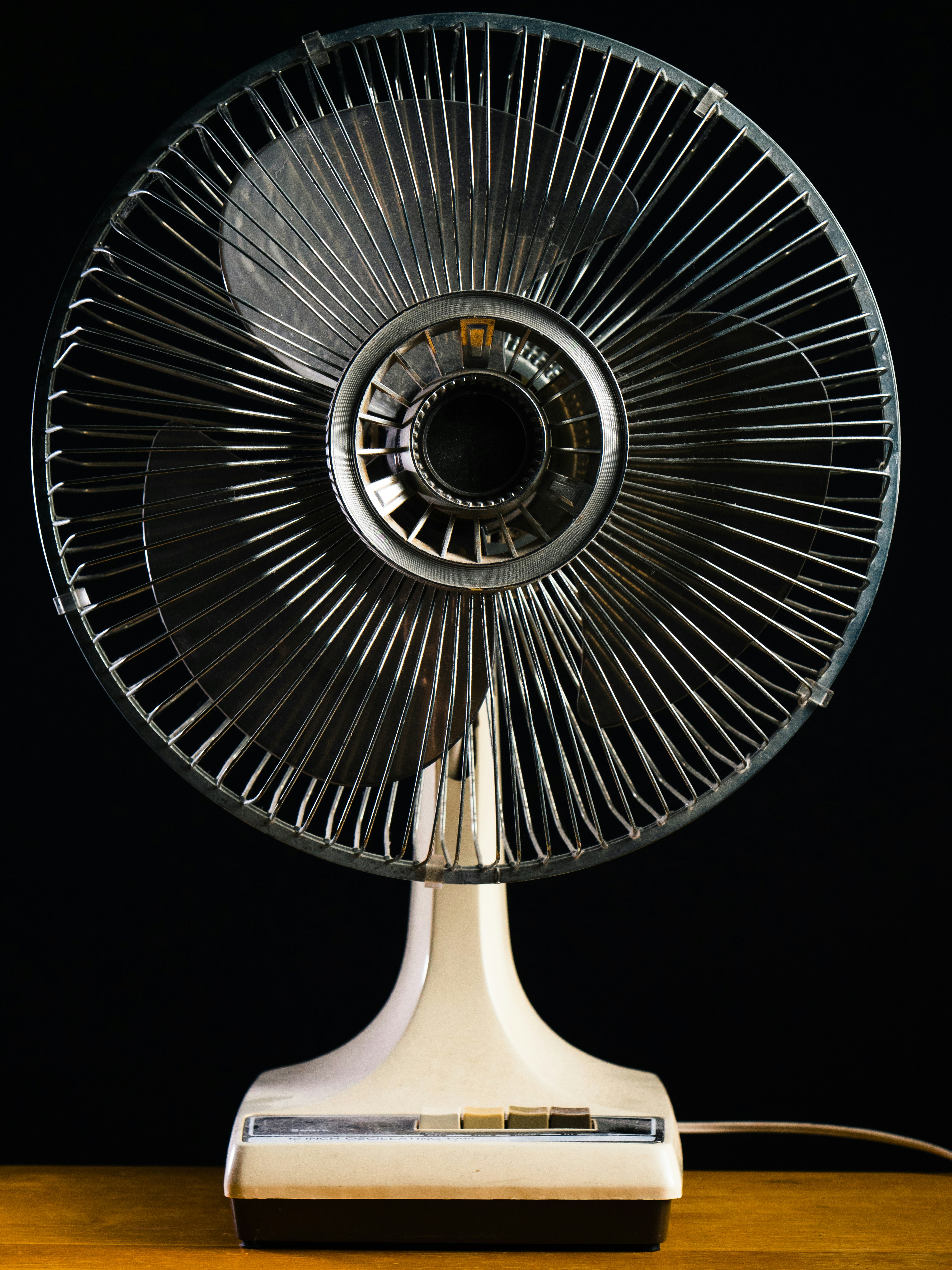white desk fan