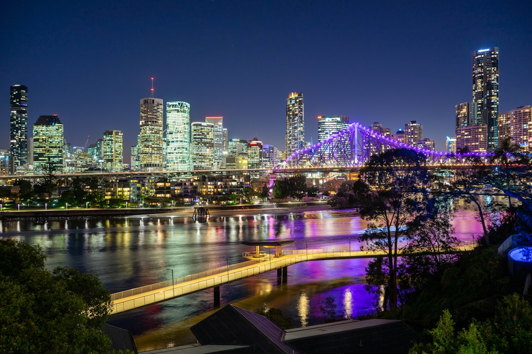 landscape of a city skyline at night