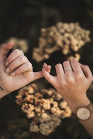 silver-colored ring