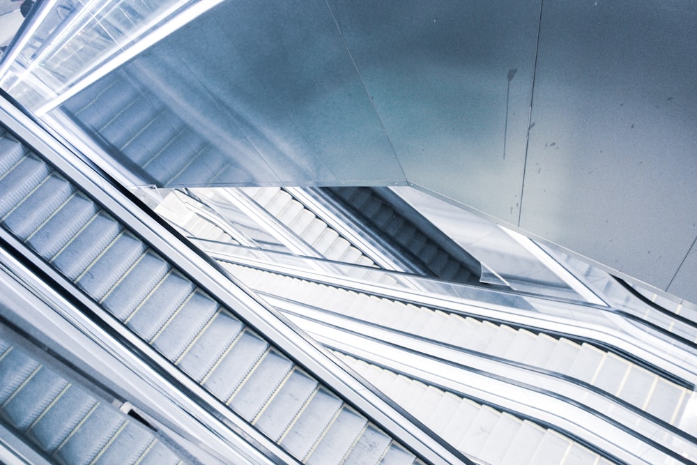 a close up of a metal roof with a skylight