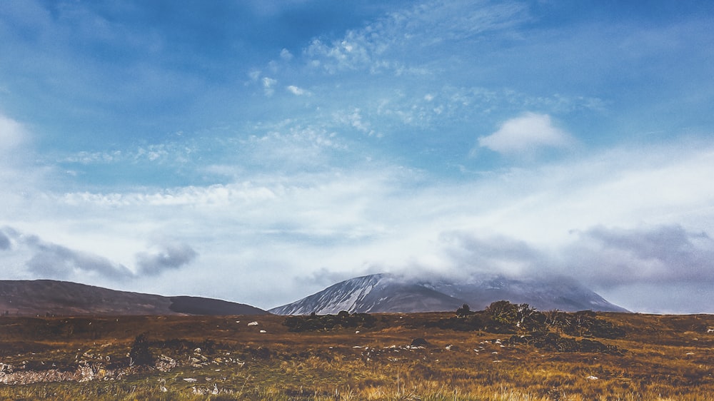 mountains covered with clouds