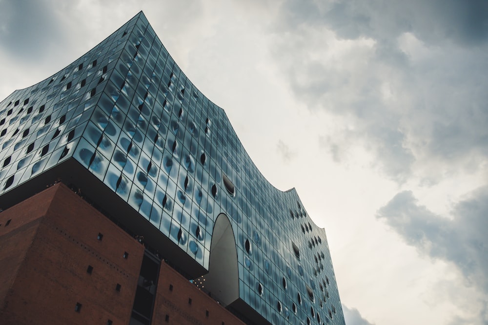 blue and brown building