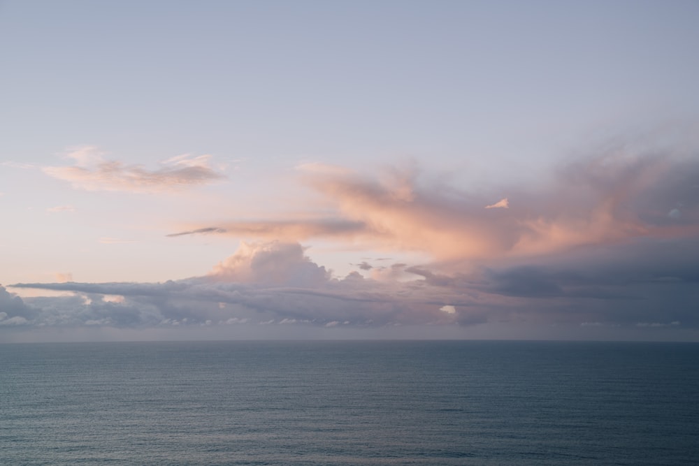 body of water and cloud formation