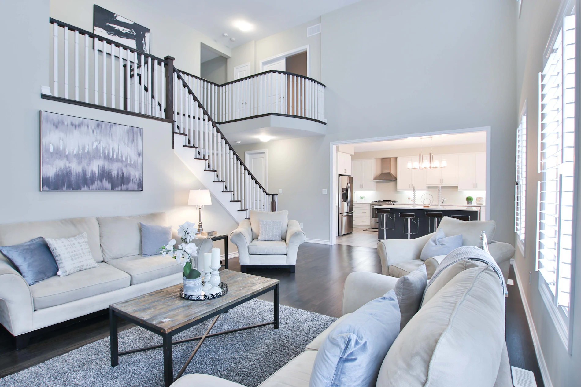 A monochrome composed interior