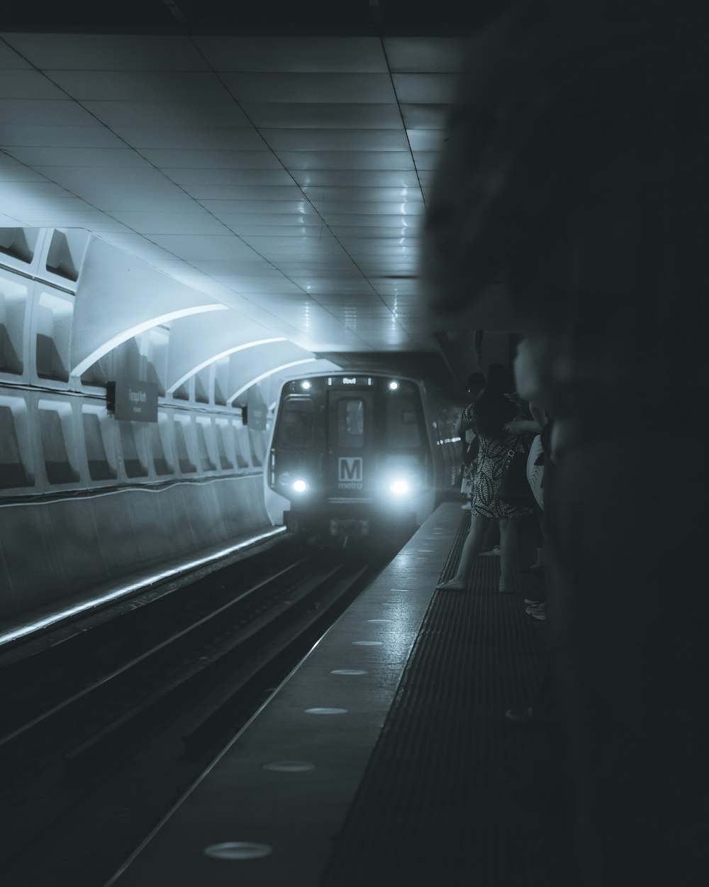 people in train station