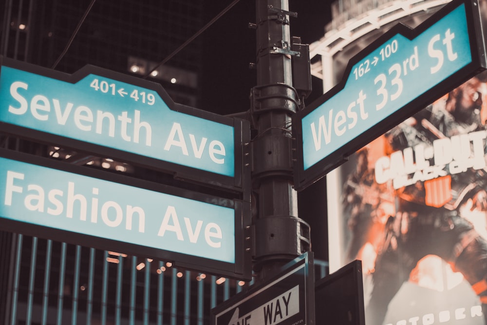 three street signage