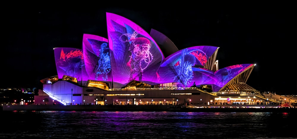 Teatro dell'Opera di Sydney di notte