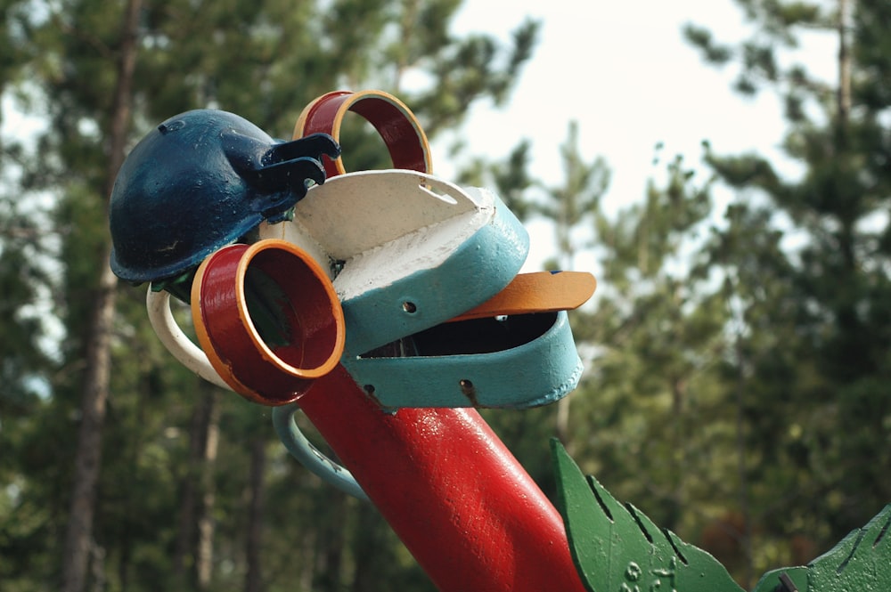 multicolored seesaw during daytime