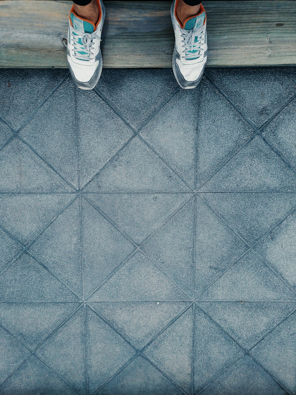 white-and-gray sneakers