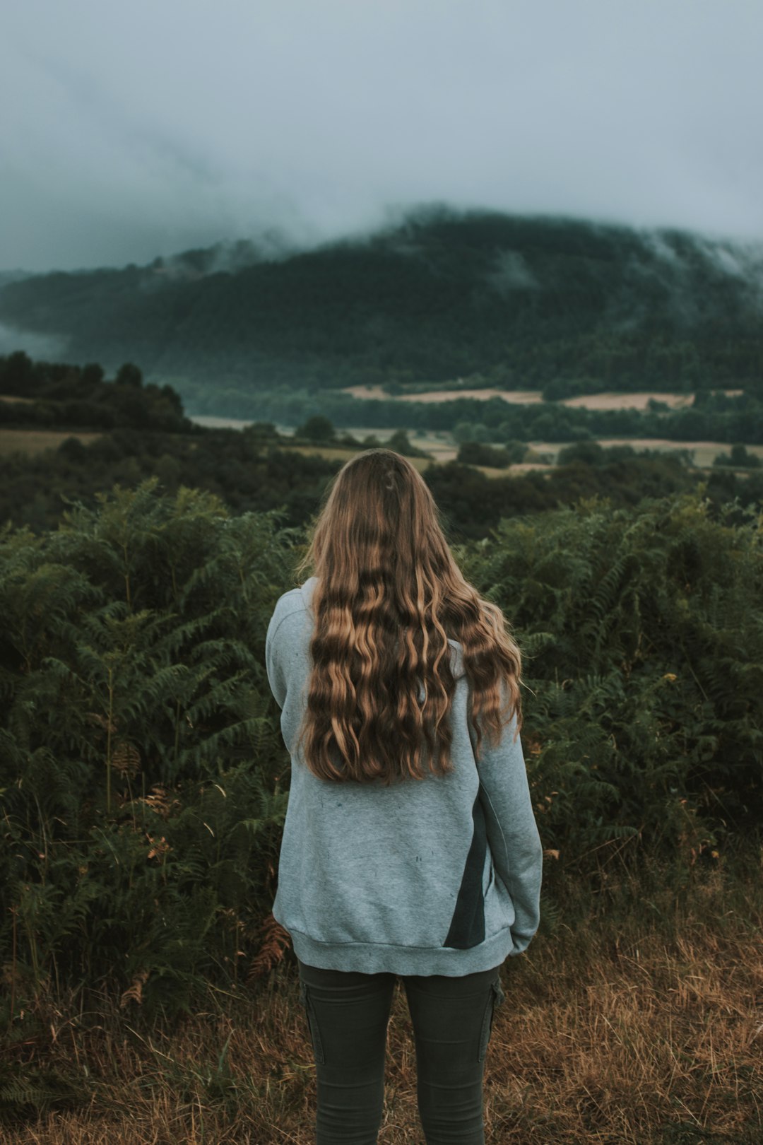 woman standing on field