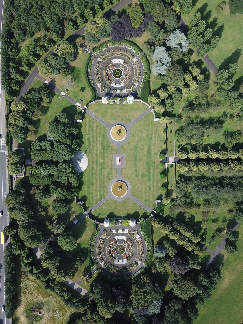 green field in aerial photography