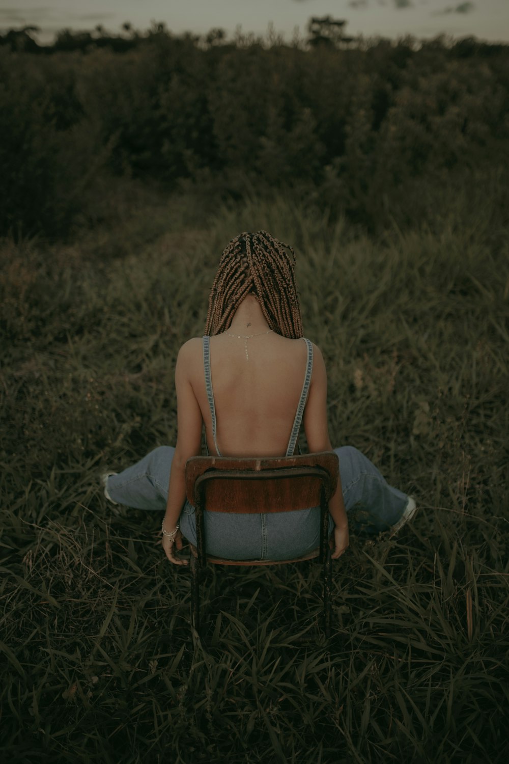 woman sitting on chair