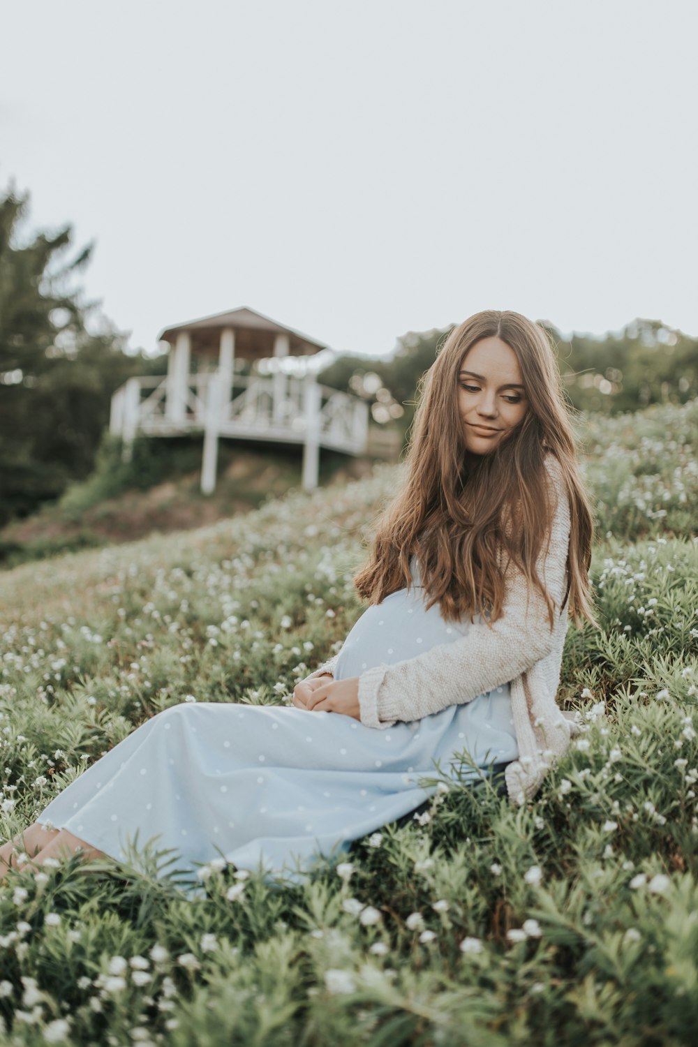 woman sitting on ground