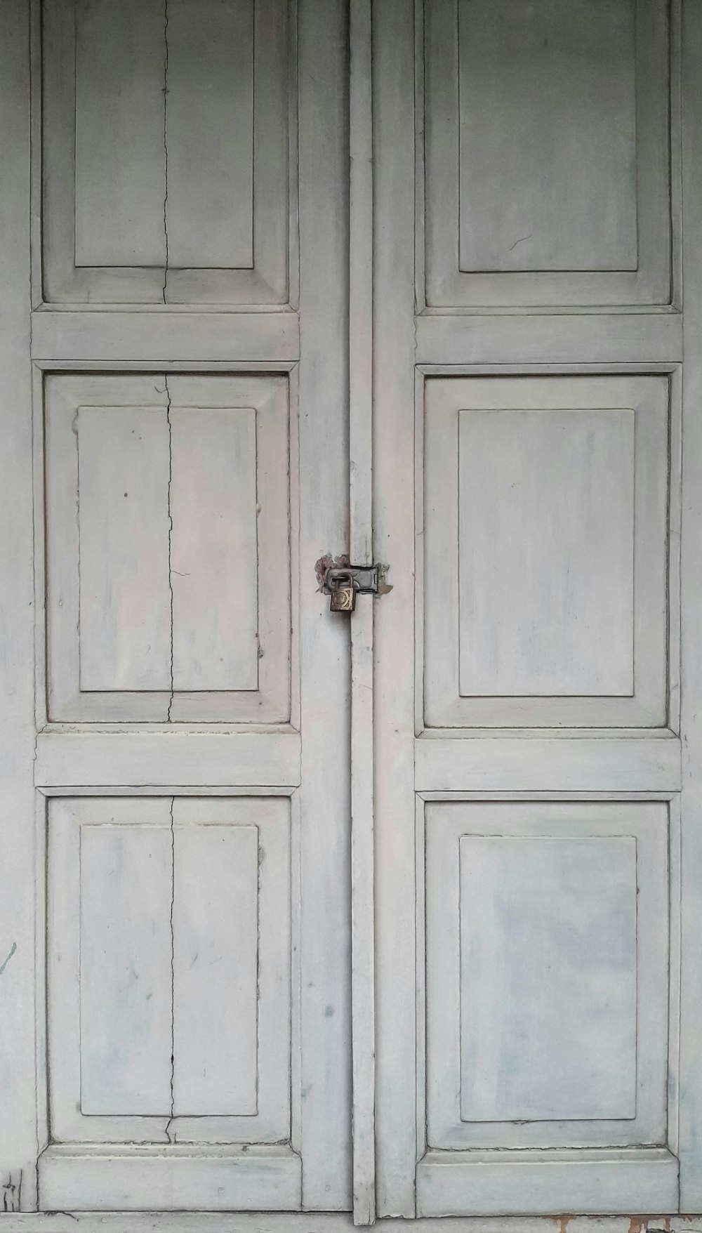 white wooden door