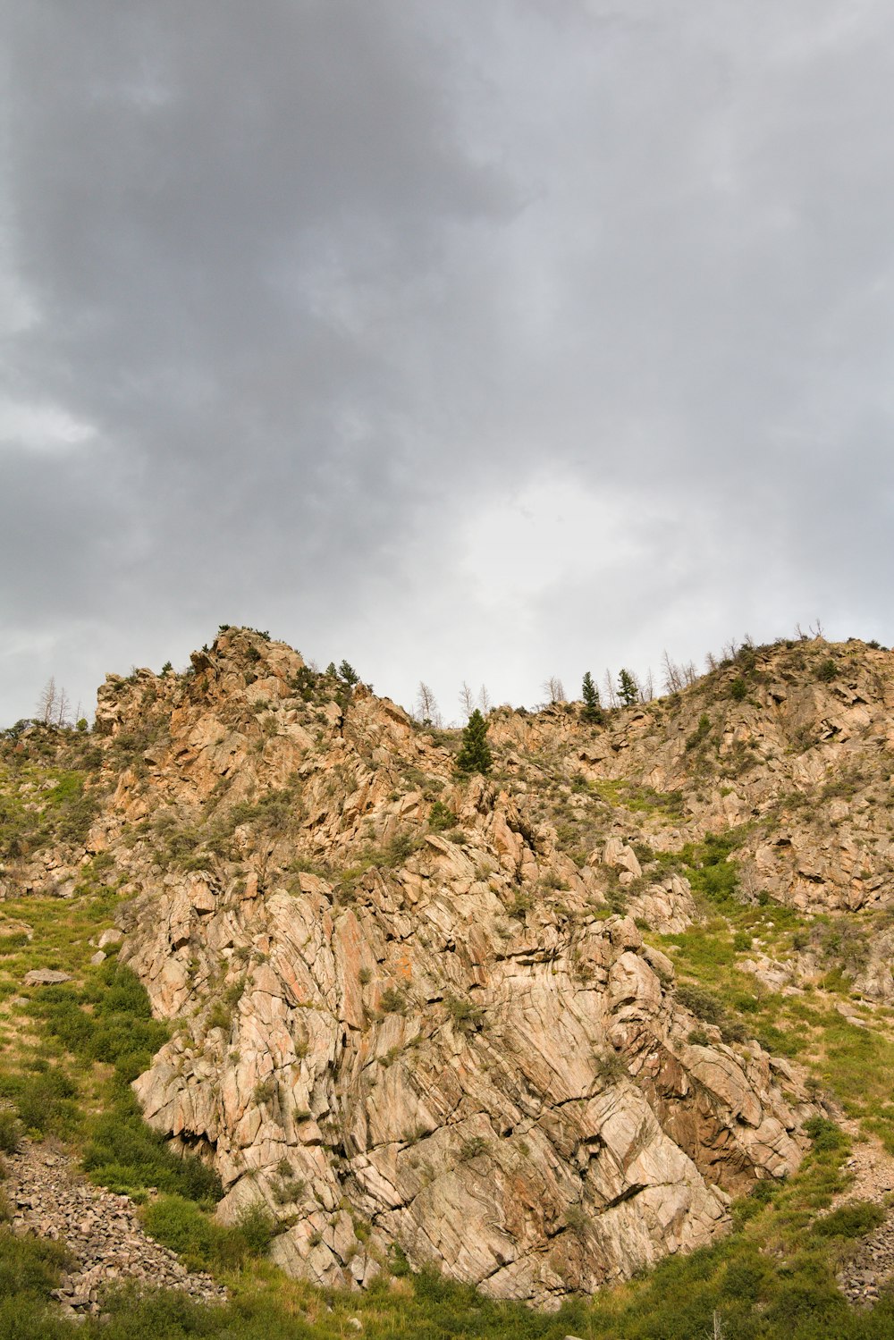 brown mountain rock