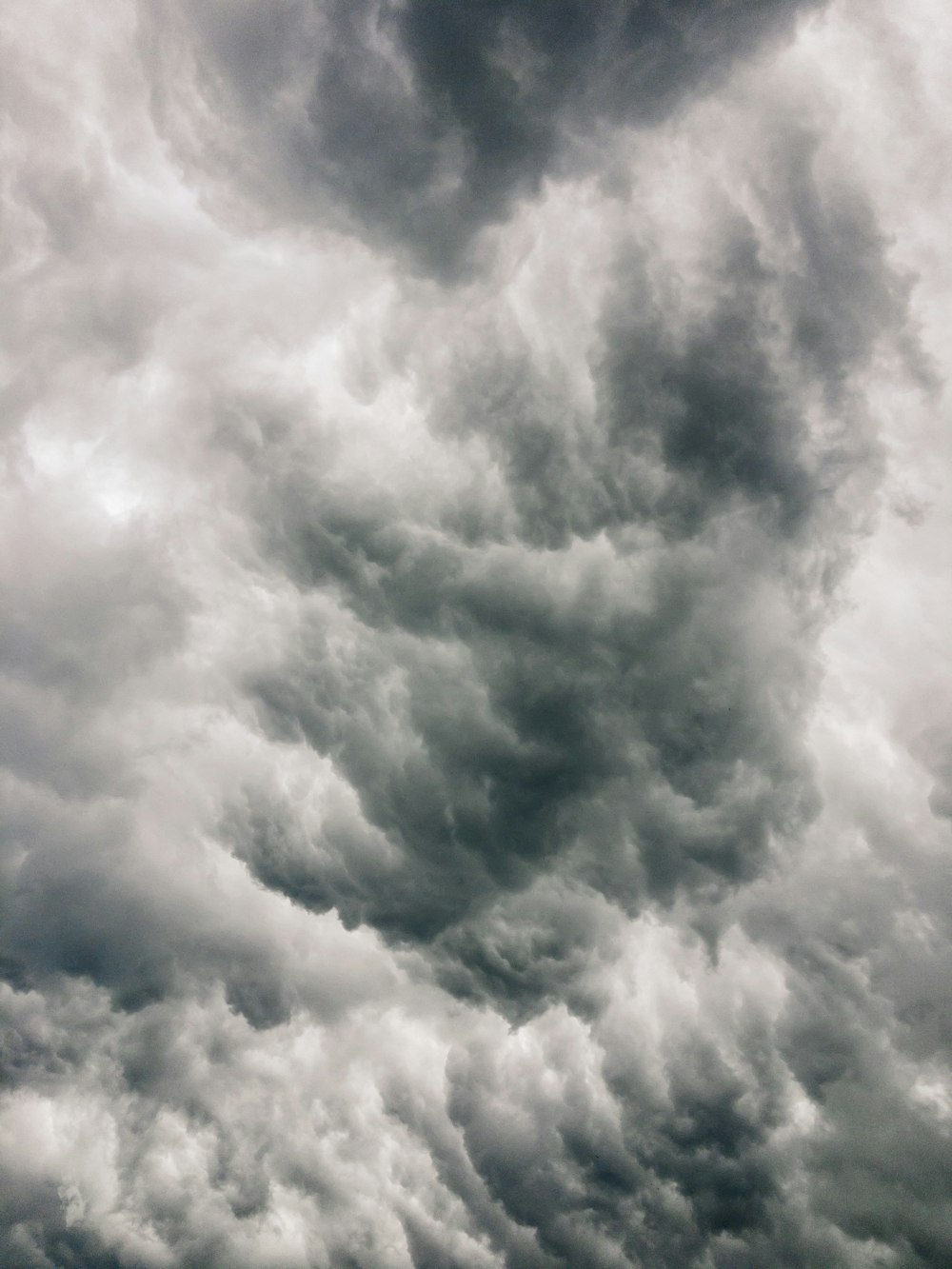 thick white clouds