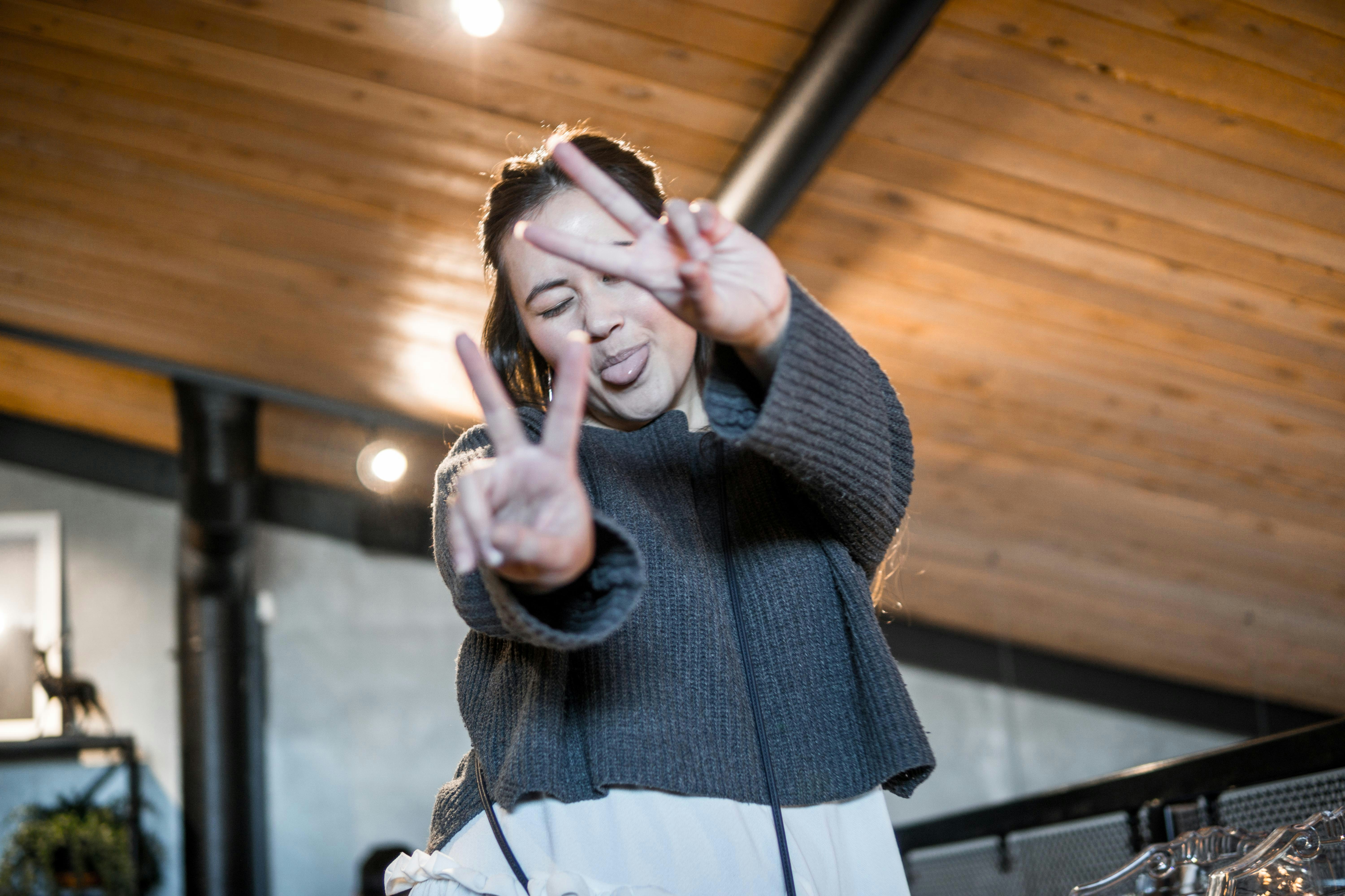 unknown person standing indoors