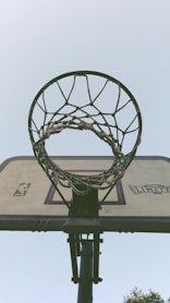 white and black basketball hoop