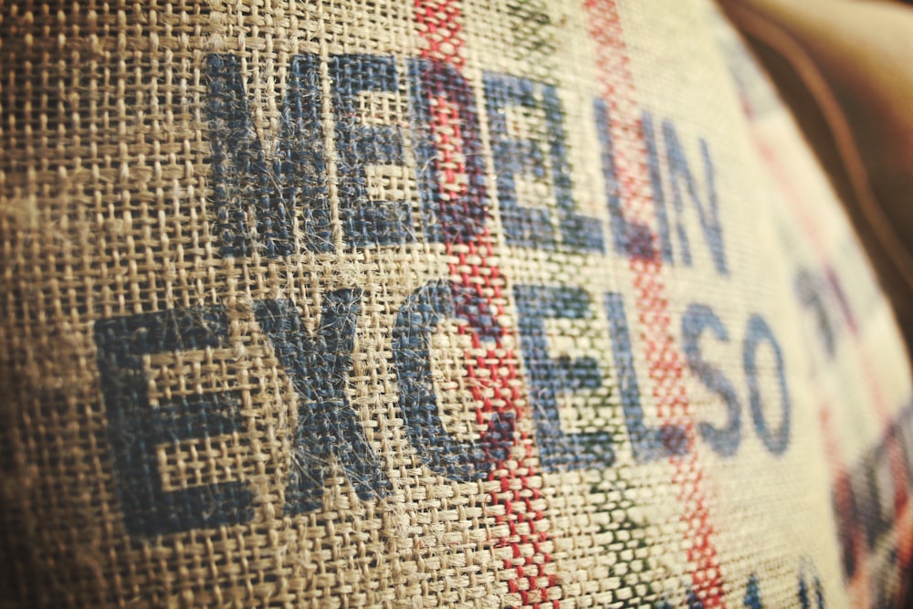 brauner und blauer Medellín Excelso Sack