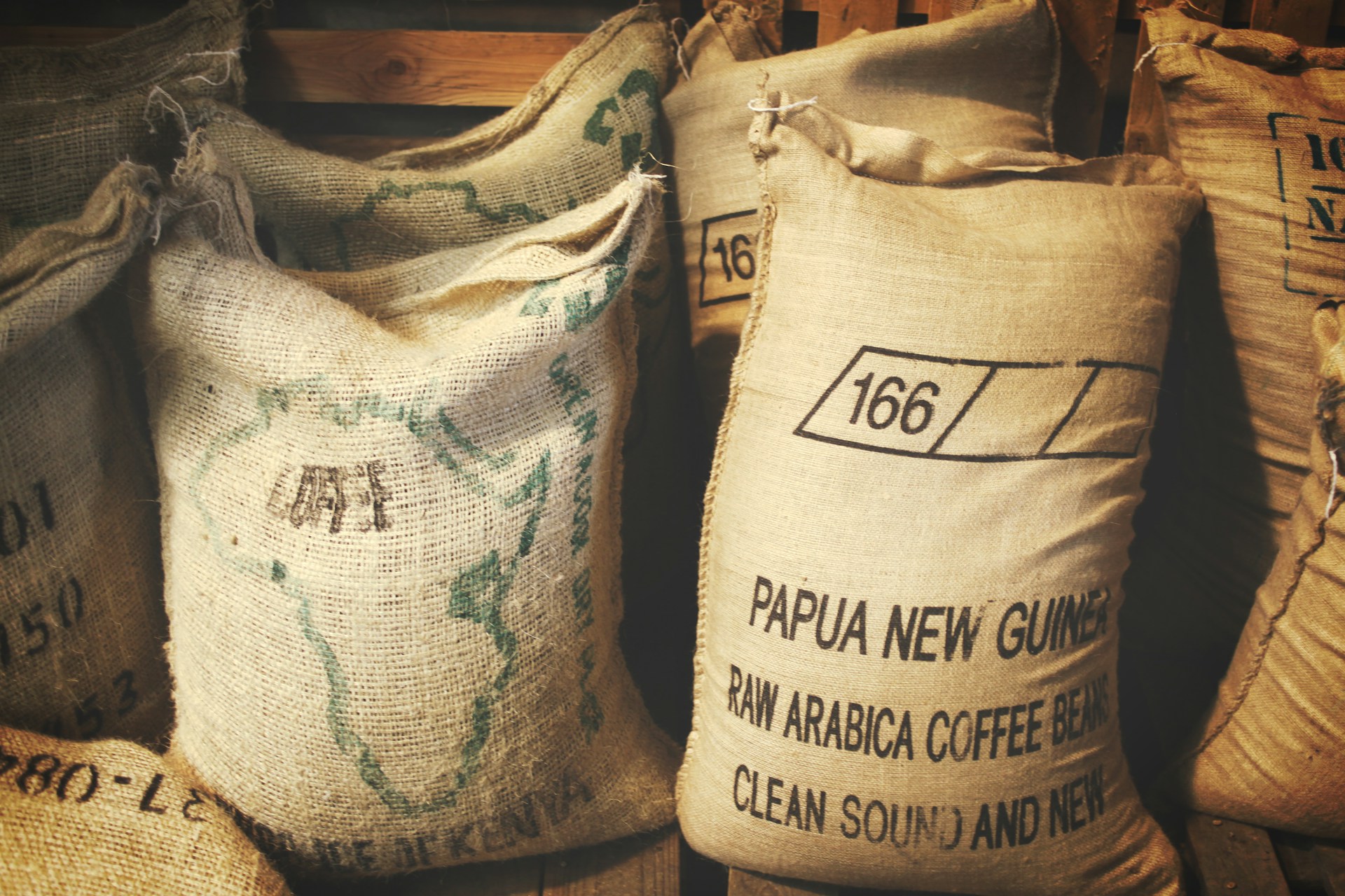 brown sack lot close-up photography