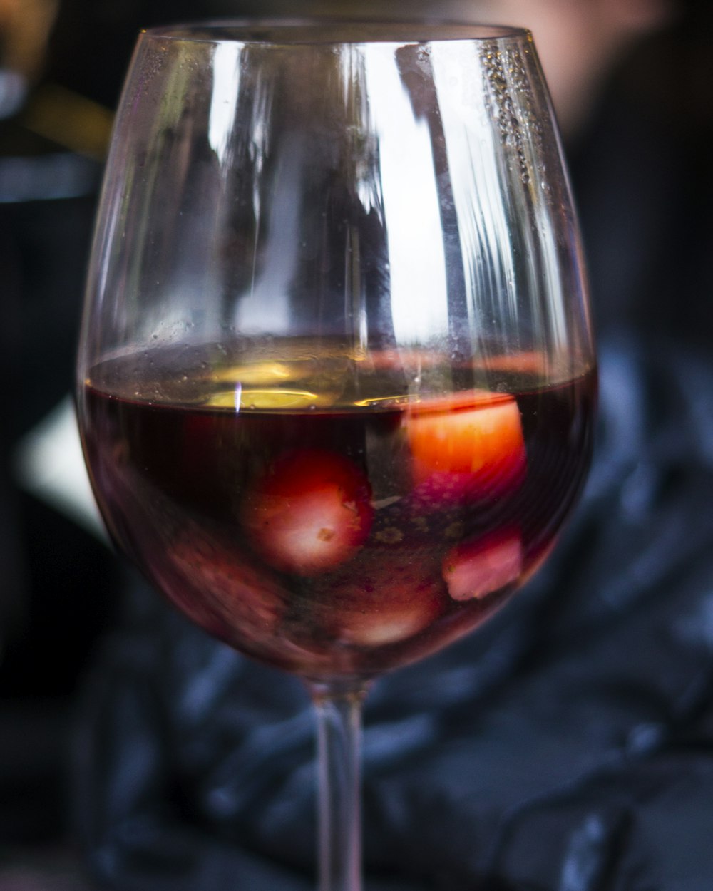 half-filled wine glass
