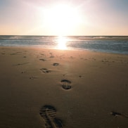 foot print on sand