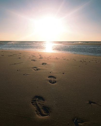 foot print on sand