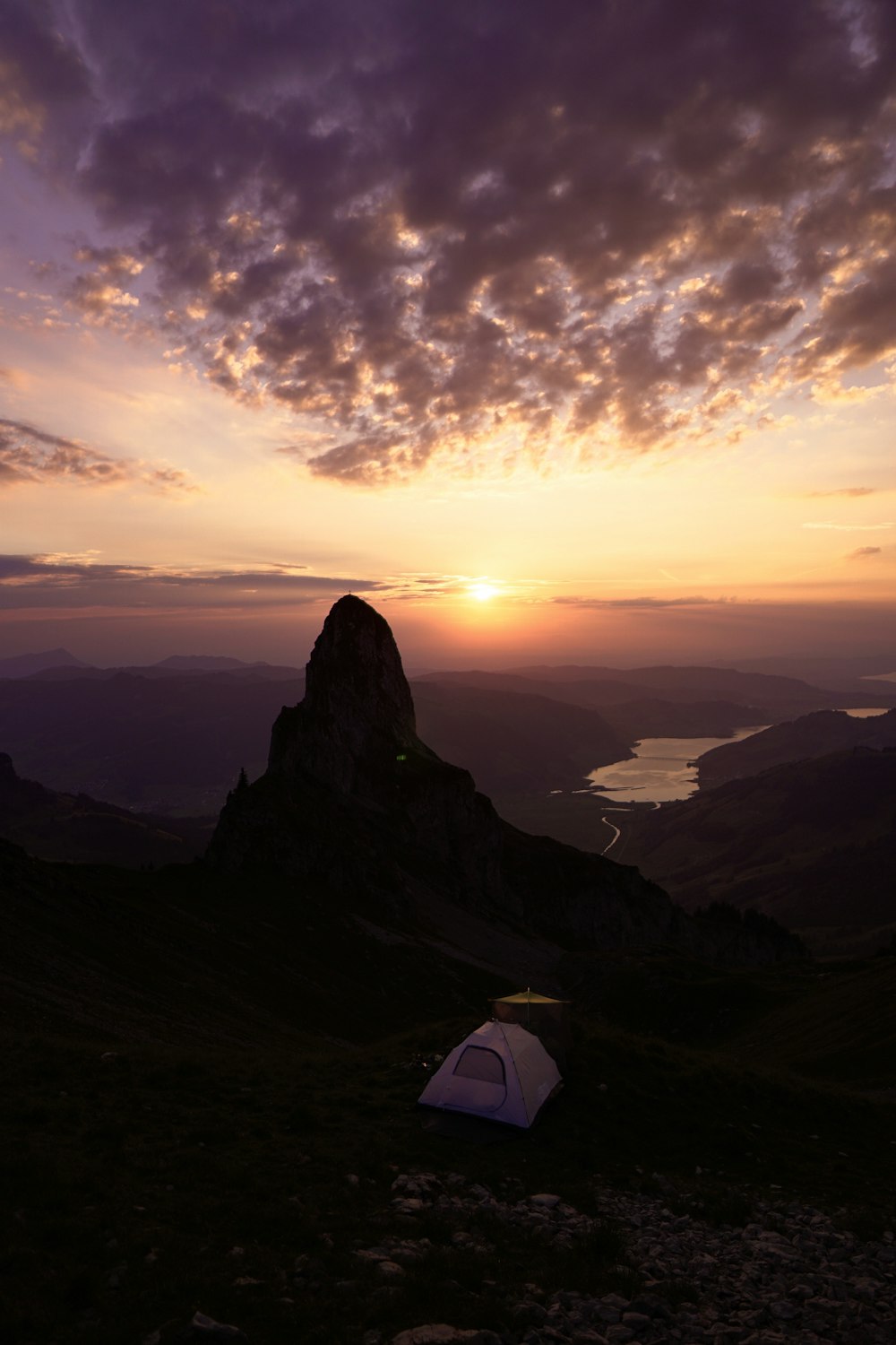 tent on hill